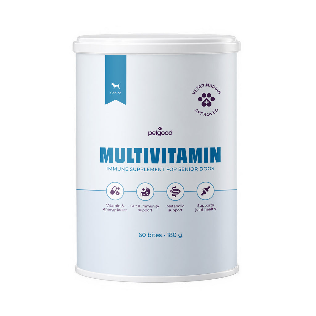 Petgood Multivitamin Senior - insektsbaserat kosttillskott för hundar