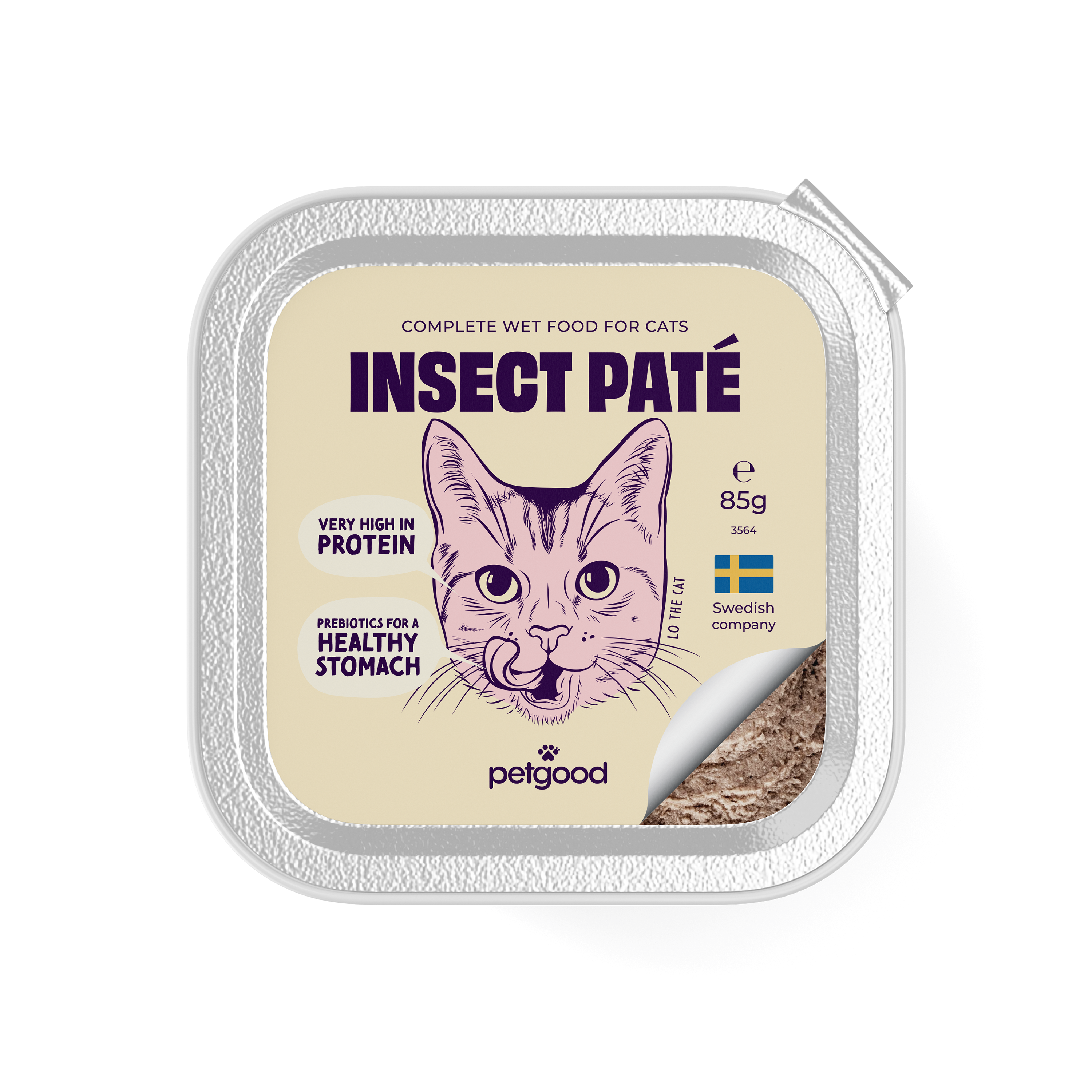 Insekts-paté våtfoder - katt
