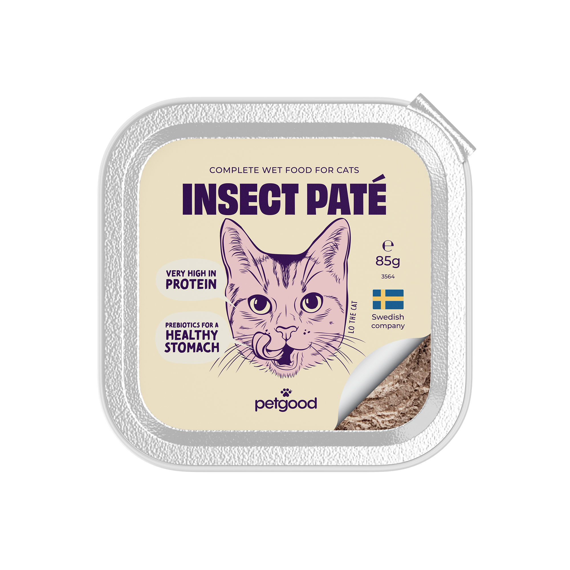 Insect paté wet food - cat - 85g