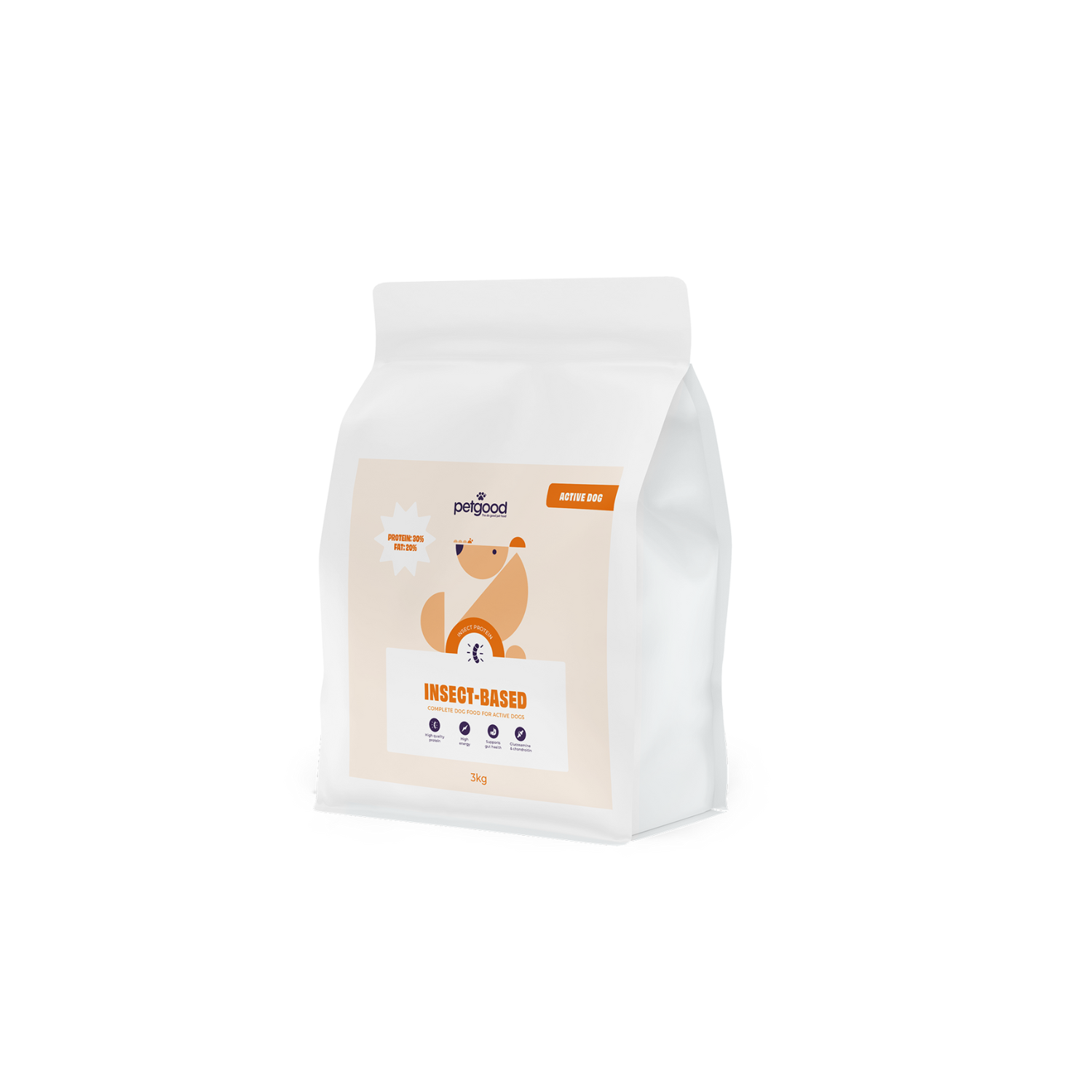 Insect-based Premium - Complete Feed Active Dog, 3kg